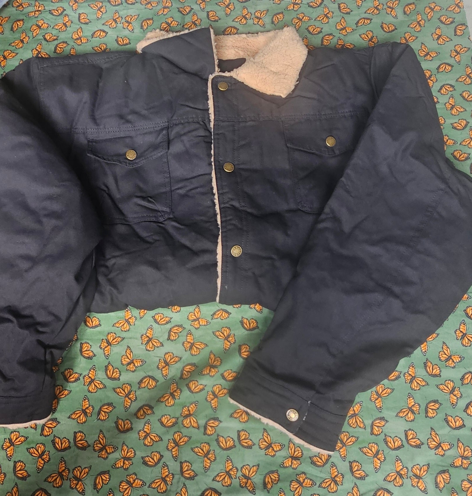FUR LINED JEAN JACKET
