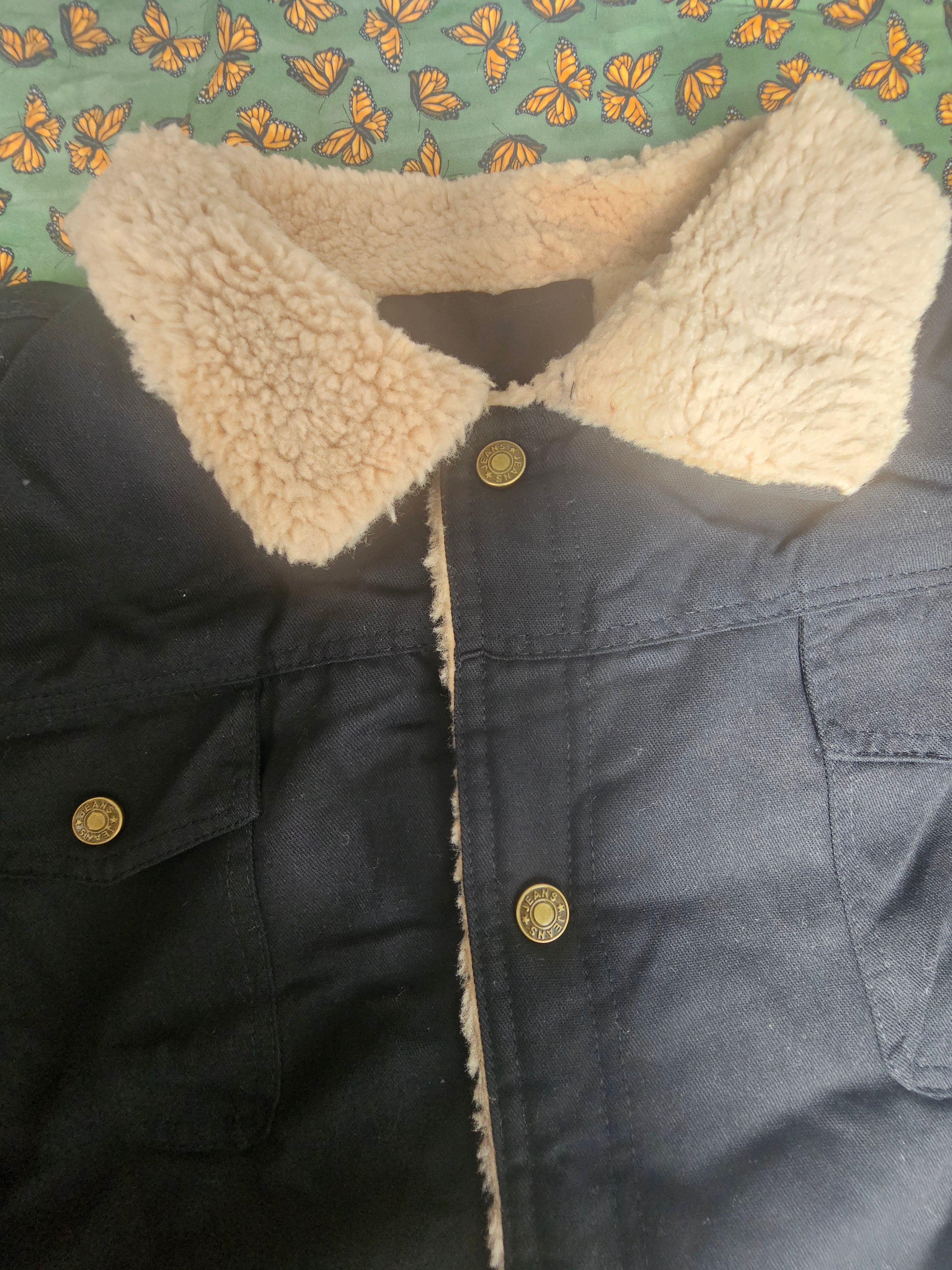 FUR LINED JEAN JACKET