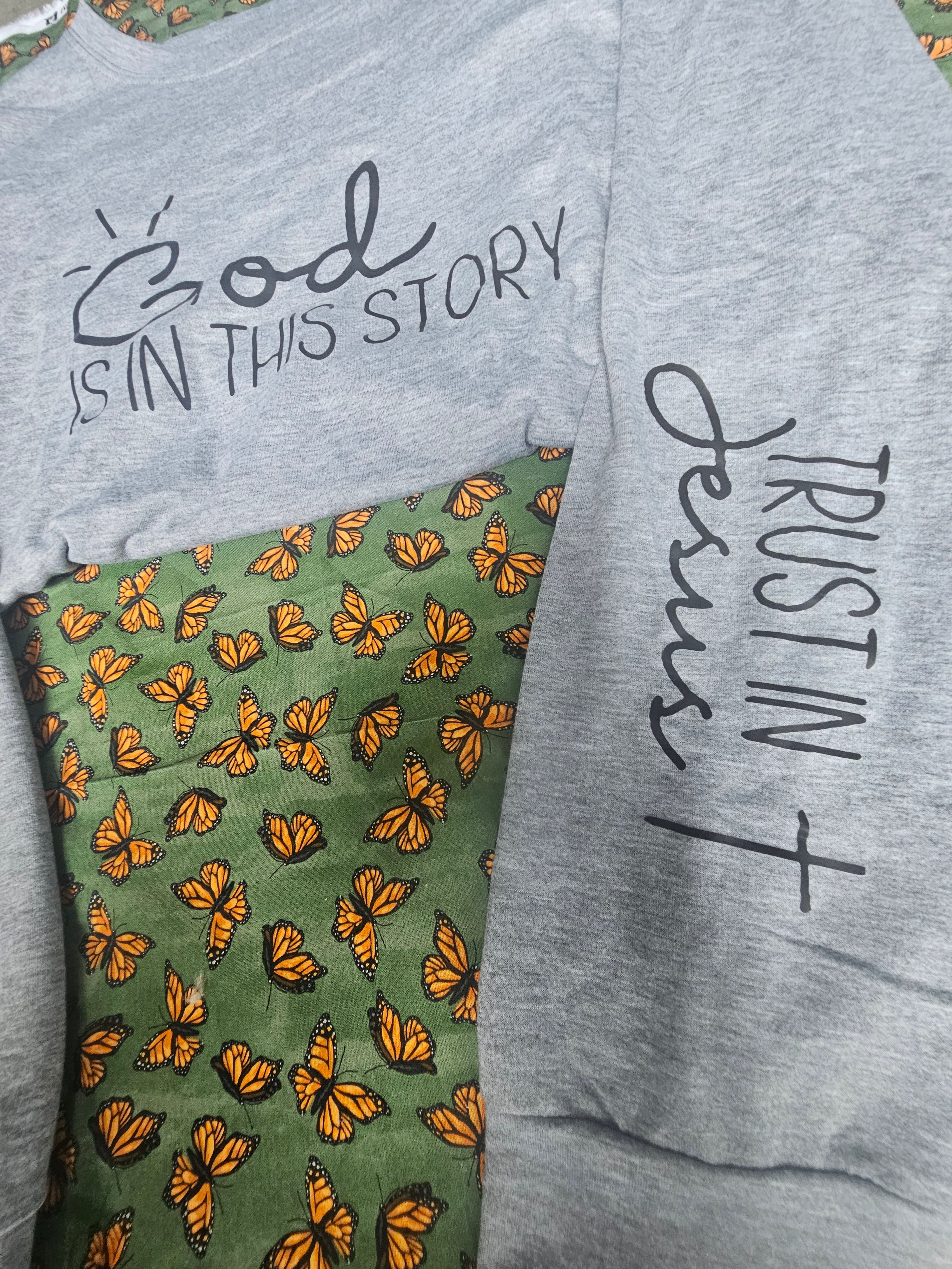 God is in this story , sweat top